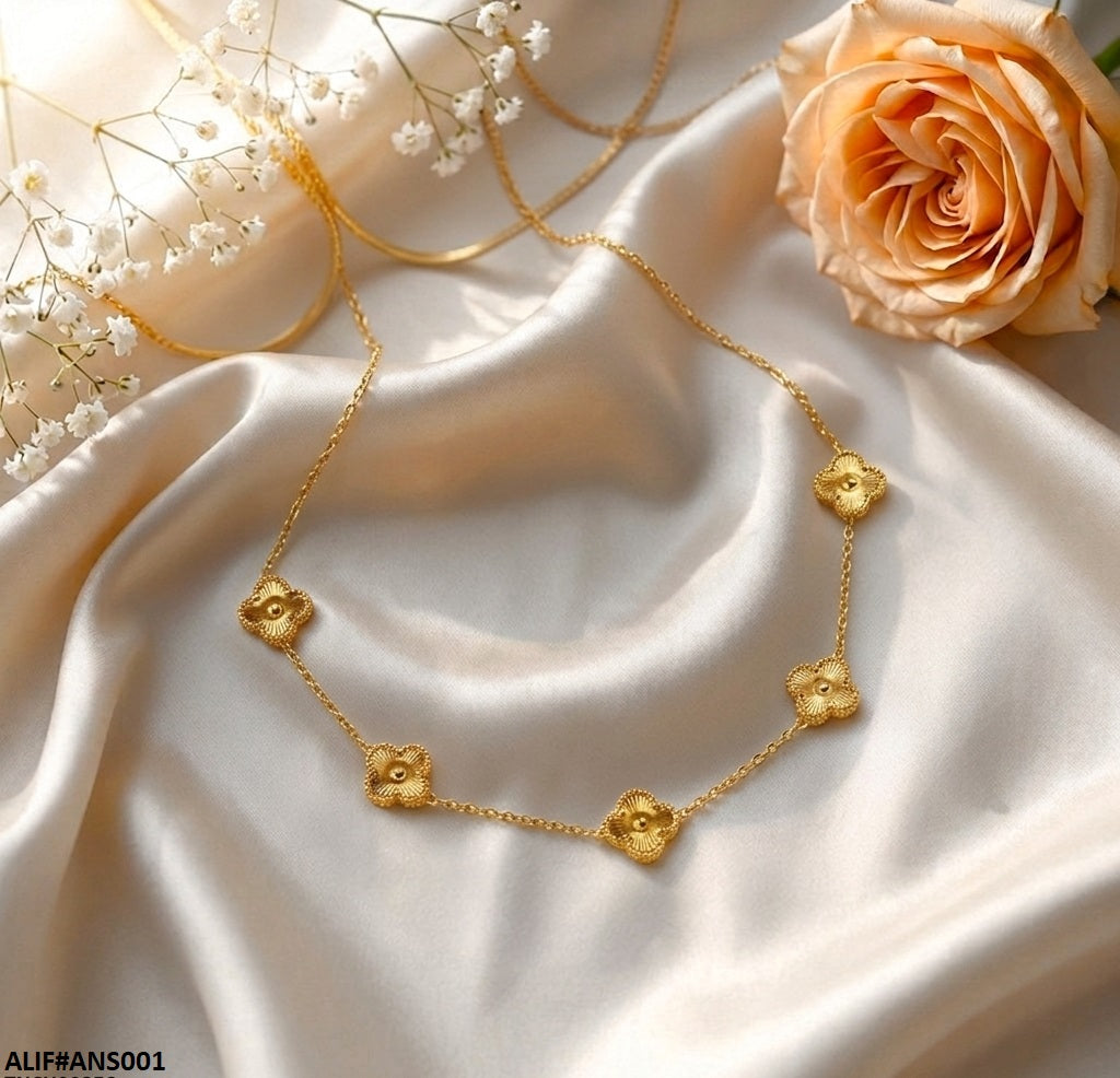 ANS001 four leaf clover Necklace = ANS