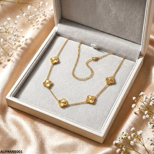 ANS001 four leaf clover Necklace = ANS