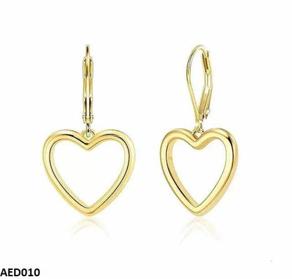 AED010 Heart Drop Earrings - AED