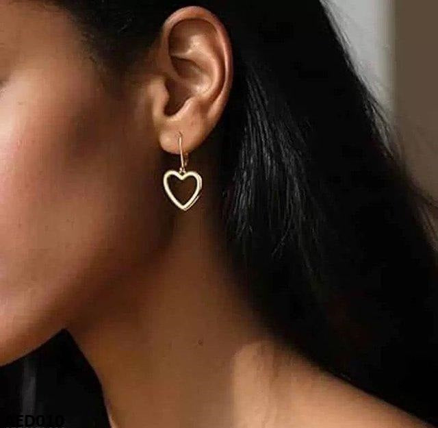 AED010 Heart Drop Earrings - AED