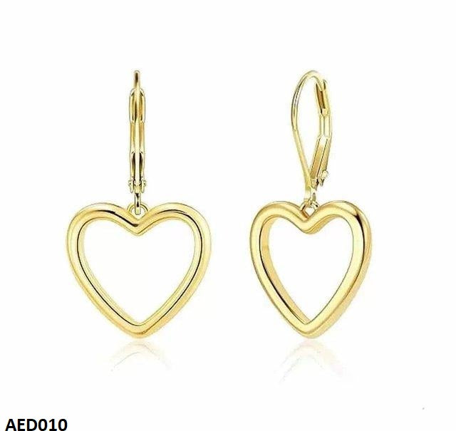 AED010 Heart Drop Earrings - AED