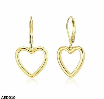 AED010 Heart Drop Earrings - AED