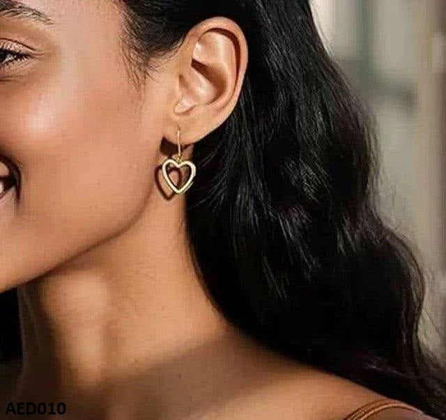 AED010 Heart Drop Earrings - AED