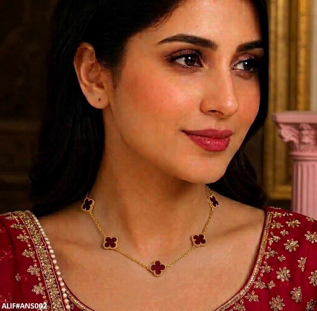 ANS002 four leaf clover Necklace = ANS