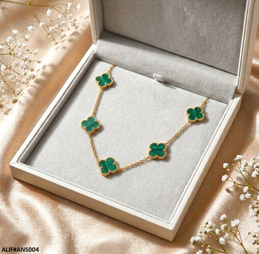 ANS004 four leaf clover Necklace = ANS