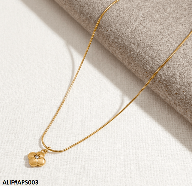 APS003 Stainless Steel Flower Pendant With Chain = APS