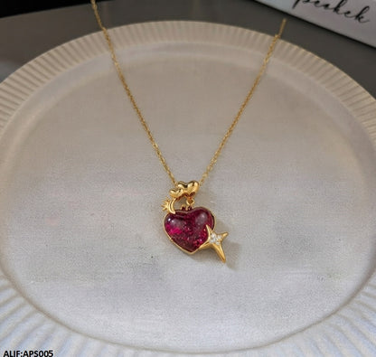 APS005 Heart/Star Pendant With Chain = APS