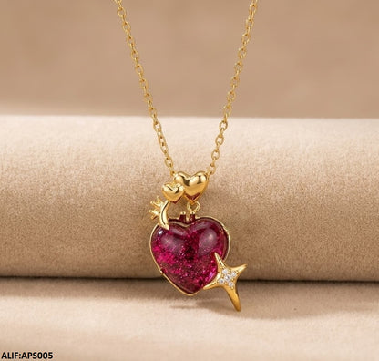 APS005 Heart/Star Pendant With Chain = APS
