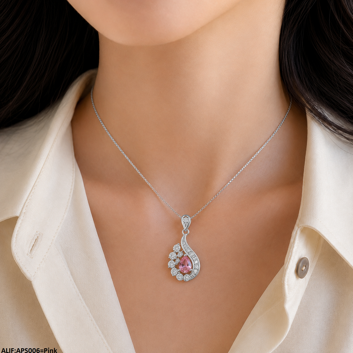 APS006 Tear Pendant With Chain = APS