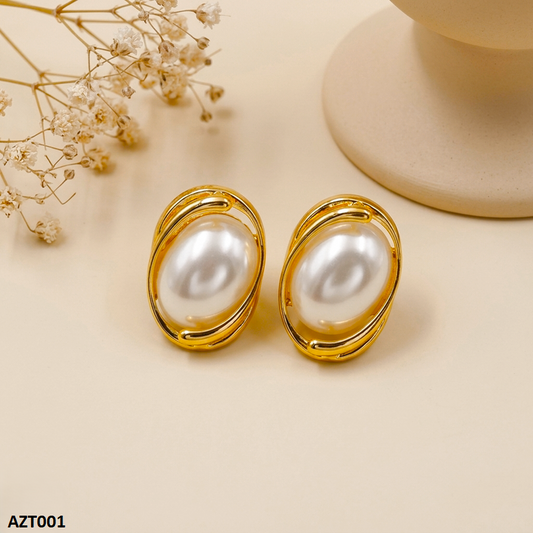AZT001 Stainless Steel Oval Tops Pair - AZT